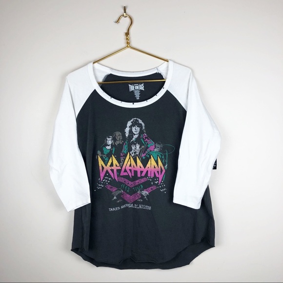 Torrid Def Leppard Distressed Raglan T-Shirt - Picture 7 of 7